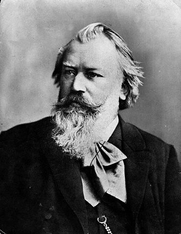 Black and White photograph of Johannes Brahms in his later years