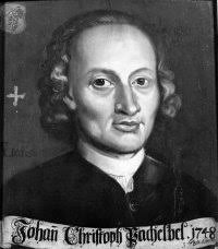 Black and white image of Johann Pachelbel