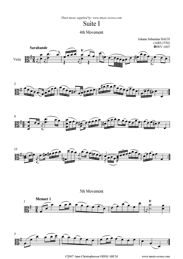 Bach Cello Suite 1