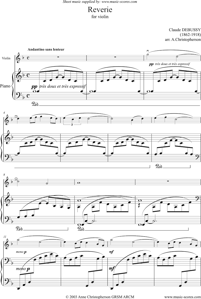 debussy sheet music