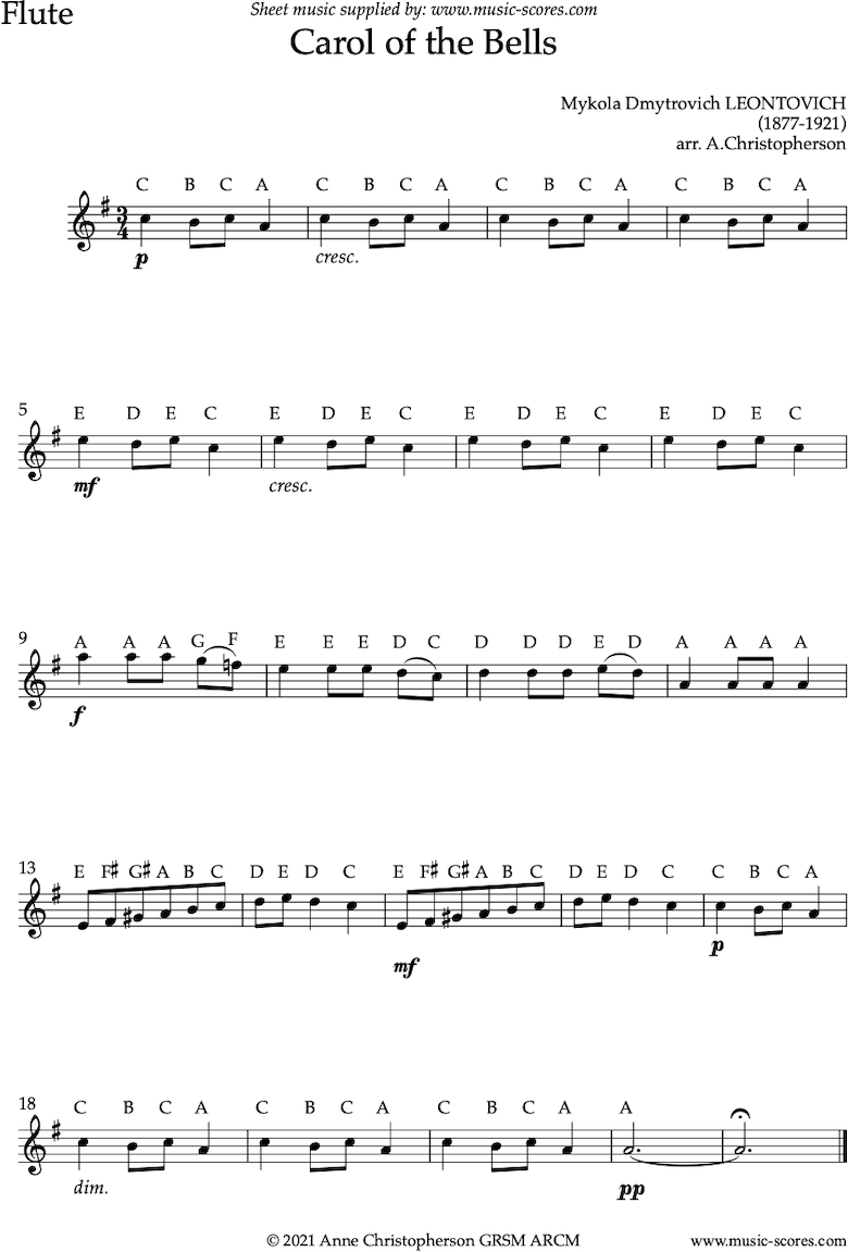 Beginners Flute Sheet Music